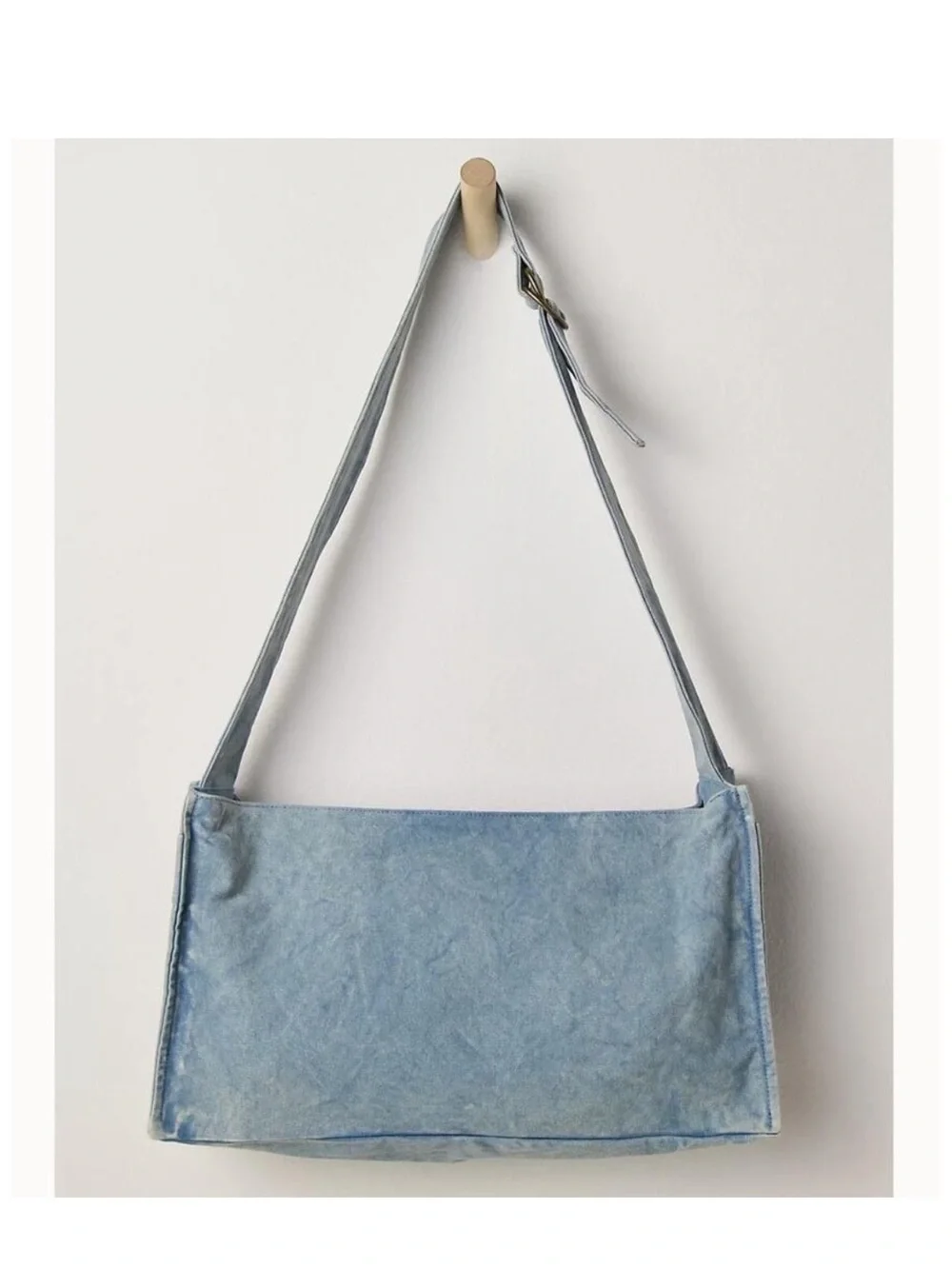 Free People Blue Camp Crush Sling Messenger Bag